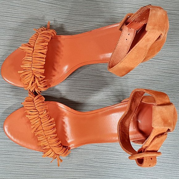 Joie 'Pippi' Sandal, Tangerine Leather, Womens Size 9.5 / 39.5 - Picture 9 of 11